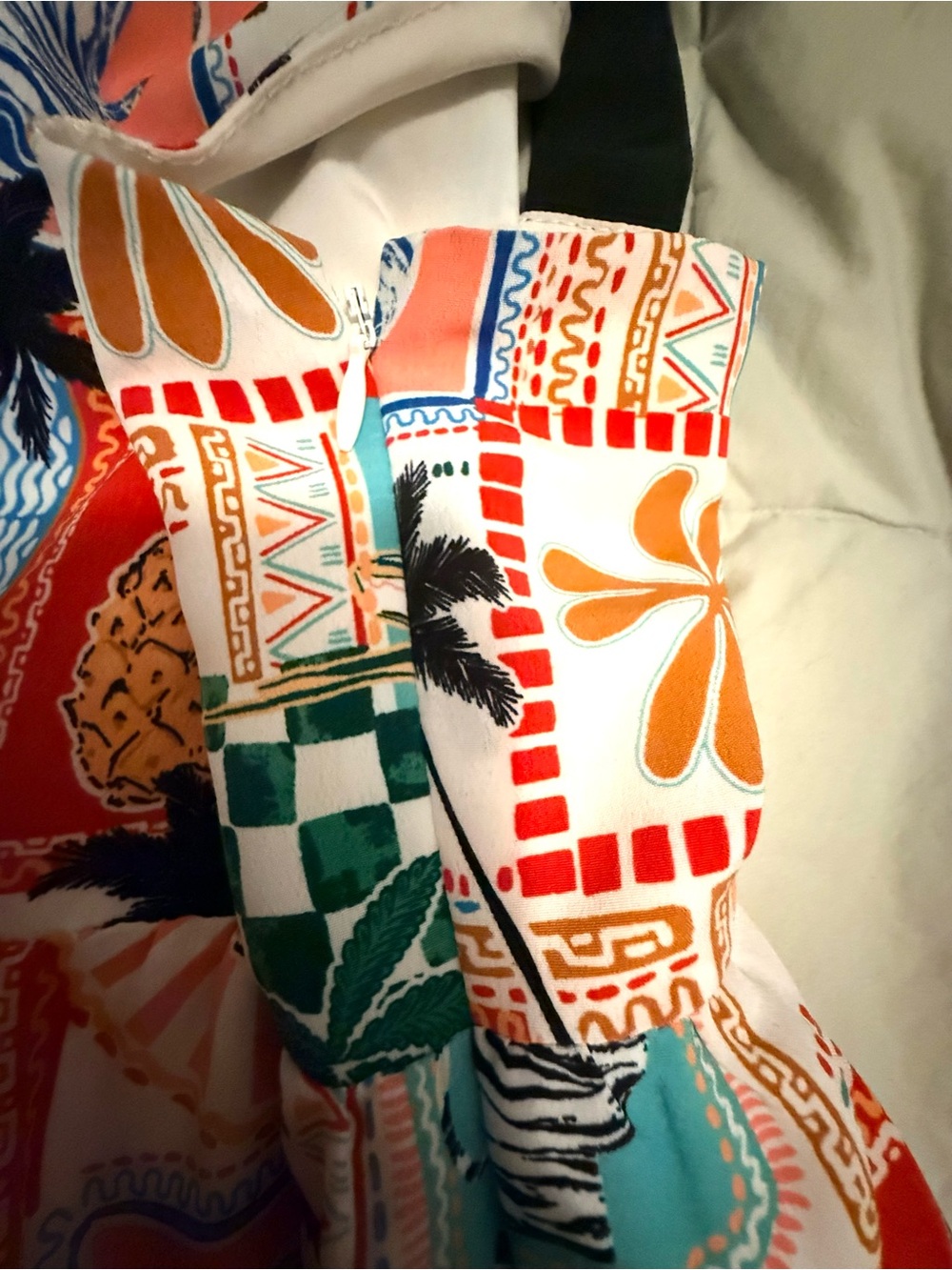 Skies Are Blue Citrus Sway Tropical Patchwork Tiered Maxi Dress - Size S  NWT - Picture 13 of 16